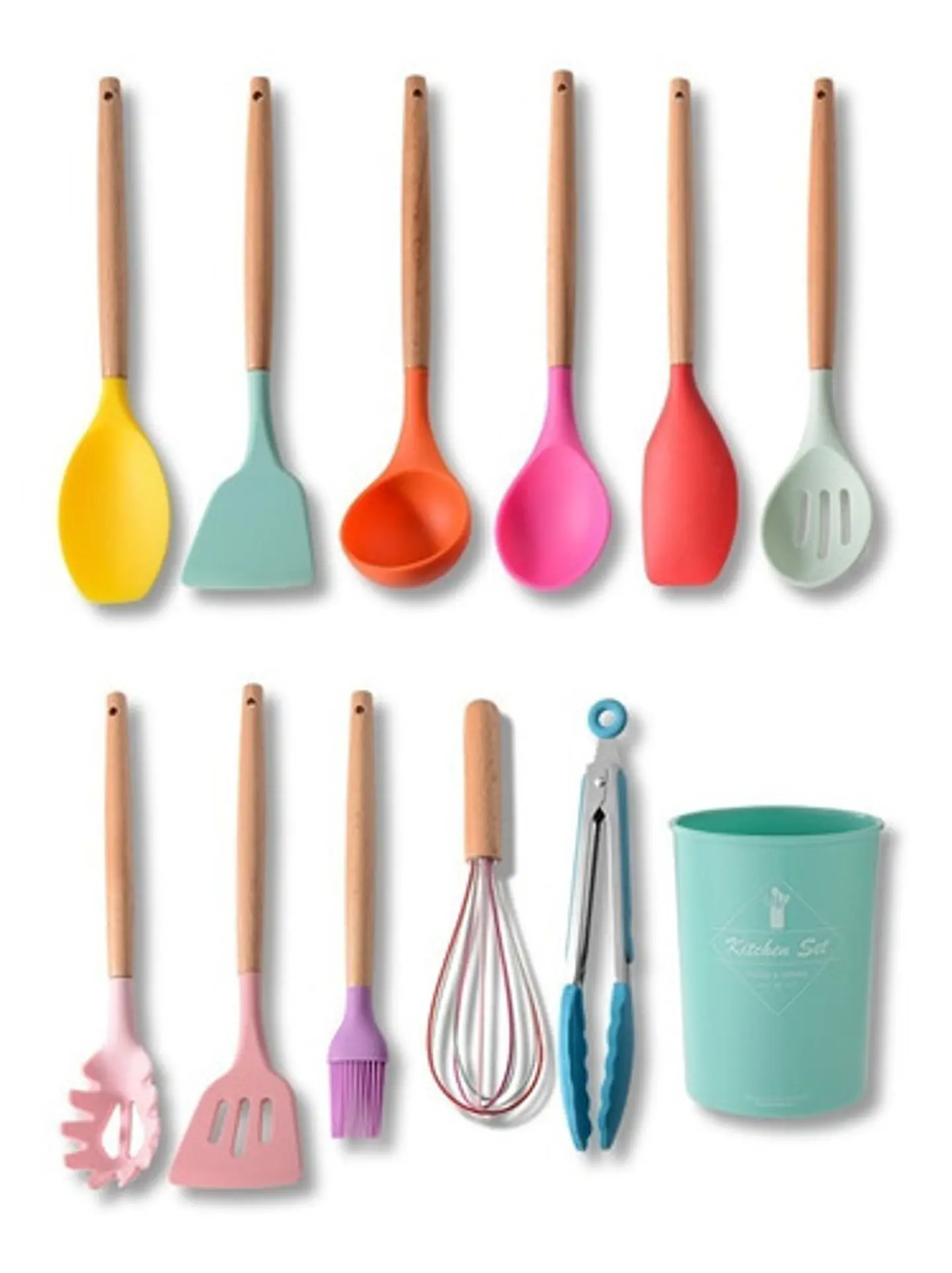 Set 11 Utensilios De Cocina Antiadherentes De Silicona  8