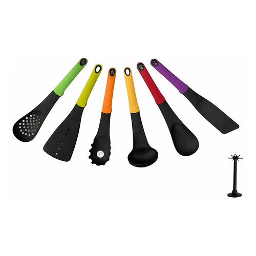 Set 6 Utensilios Espatulas Cuchara Cucharon Cocina