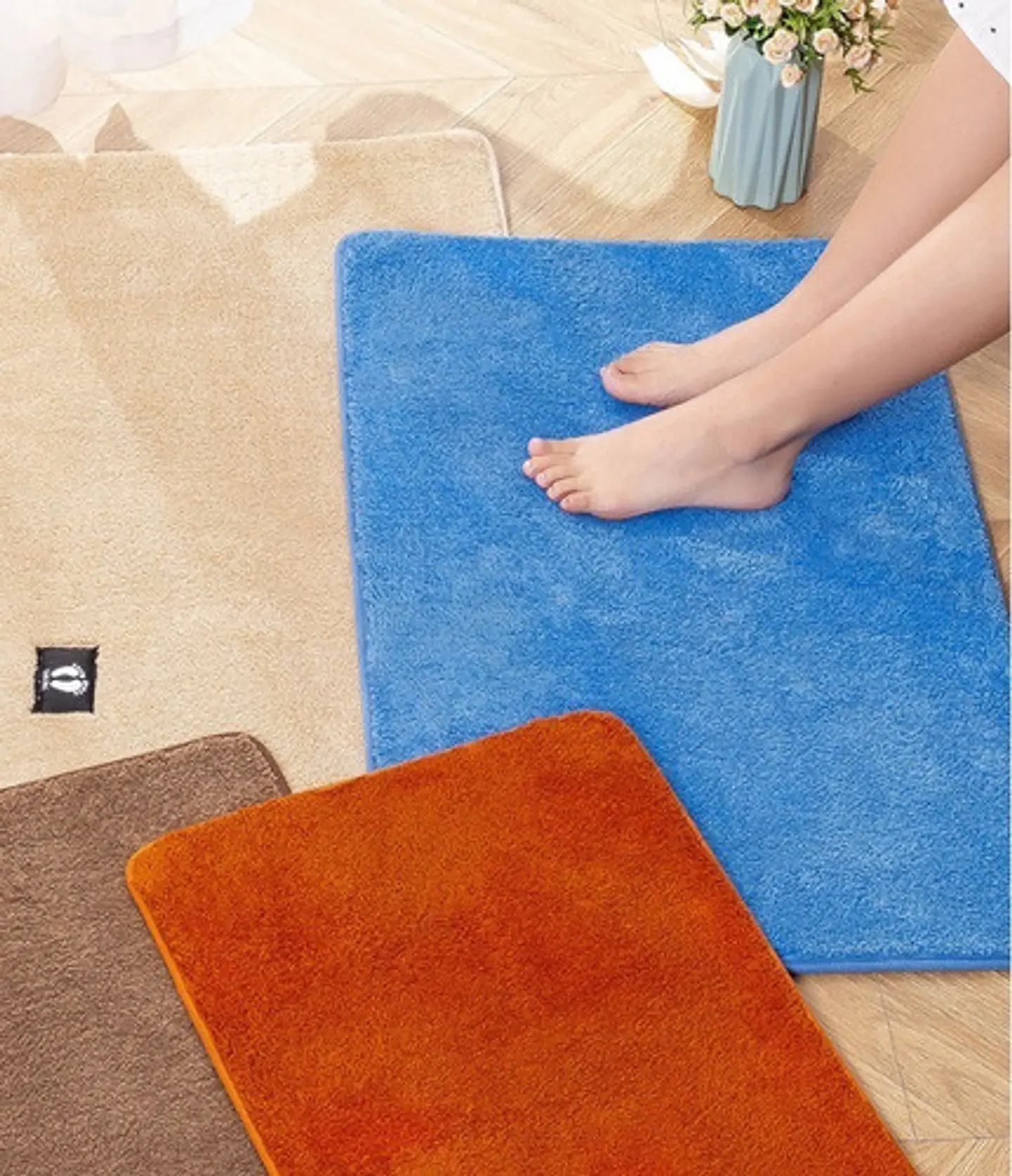 Alfombra Baño Microfibra 50 X 80 Cm Bajada Ducha Absorbente 12