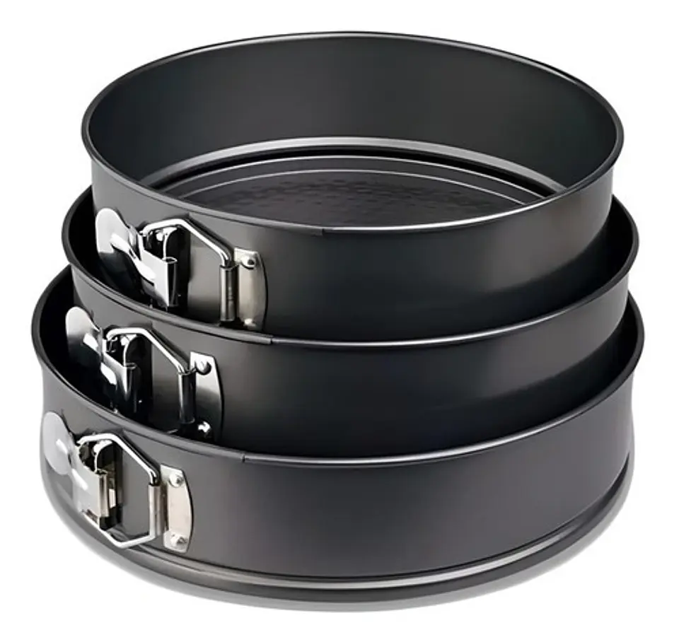 Set 3 Moldes Redondos Repostería Torta Antiadherente 2