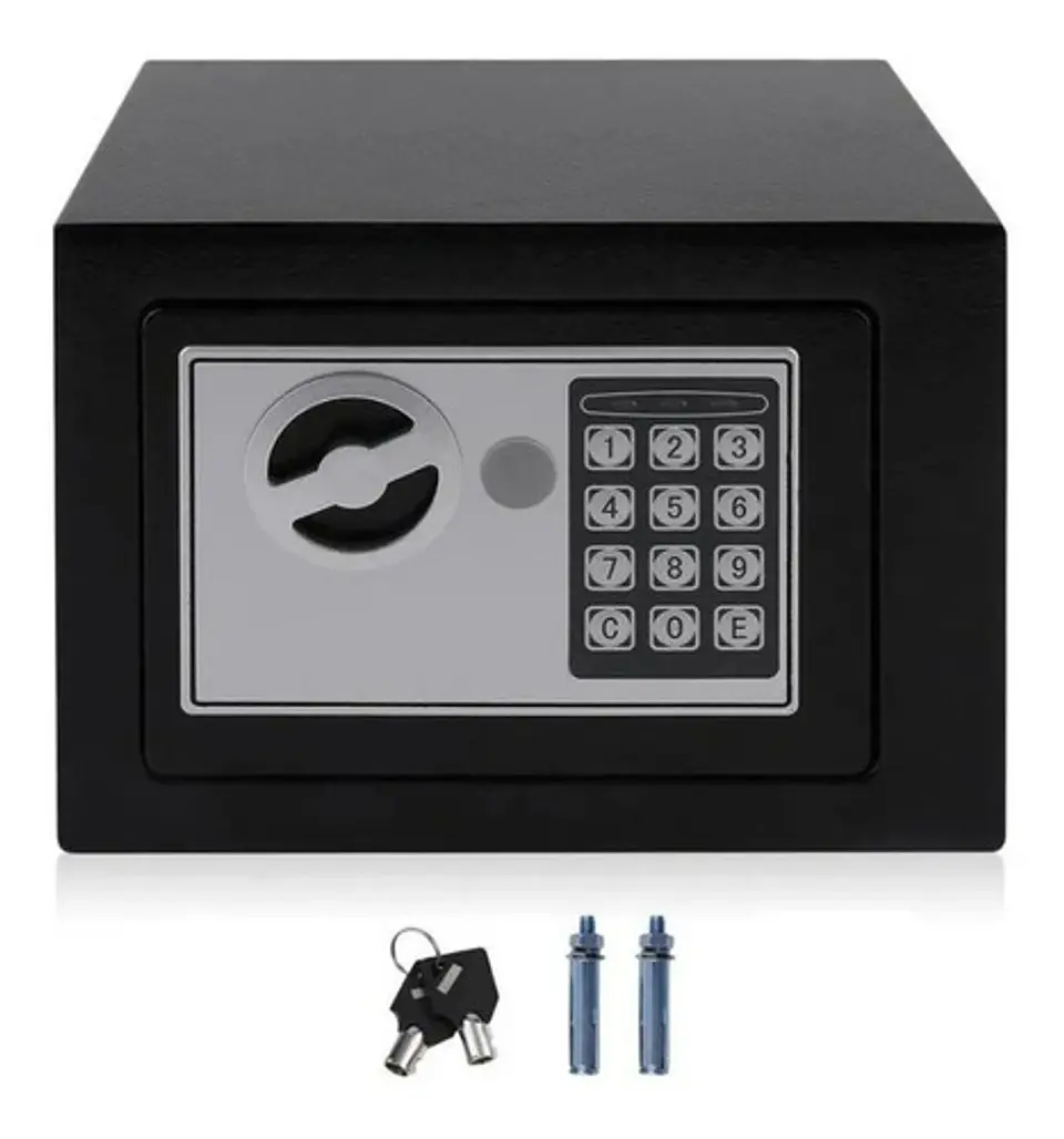 Caja Seguridad Fuerte Digital Llave Teclado Numérico 1