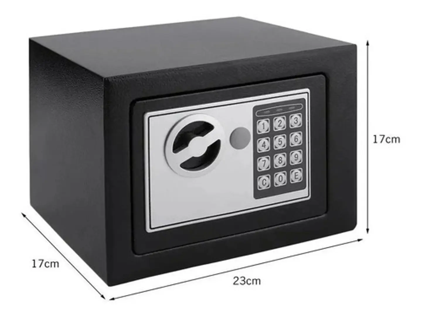 Caja Seguridad Fuerte Digital Llave Teclado Numérico 2