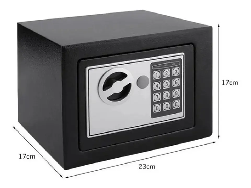 Caja Seguridad Fuerte Digital Llave Teclado Numérico 2