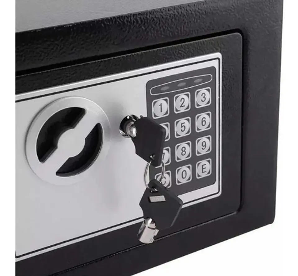 Caja Seguridad Fuerte Digital Llave Teclado Numérico 4