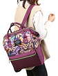 Mochila Maternal Con Bolsillo Delantero Estampado En Hojas - Miniatura 2