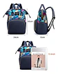 Mochila Maternal Con Bolsillo Delantero Estampado En Hojas - Miniatura 6