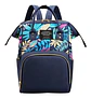 Mochila Maternal Con Bolsillo Delantero Estampado En Hojas - Miniatura 13