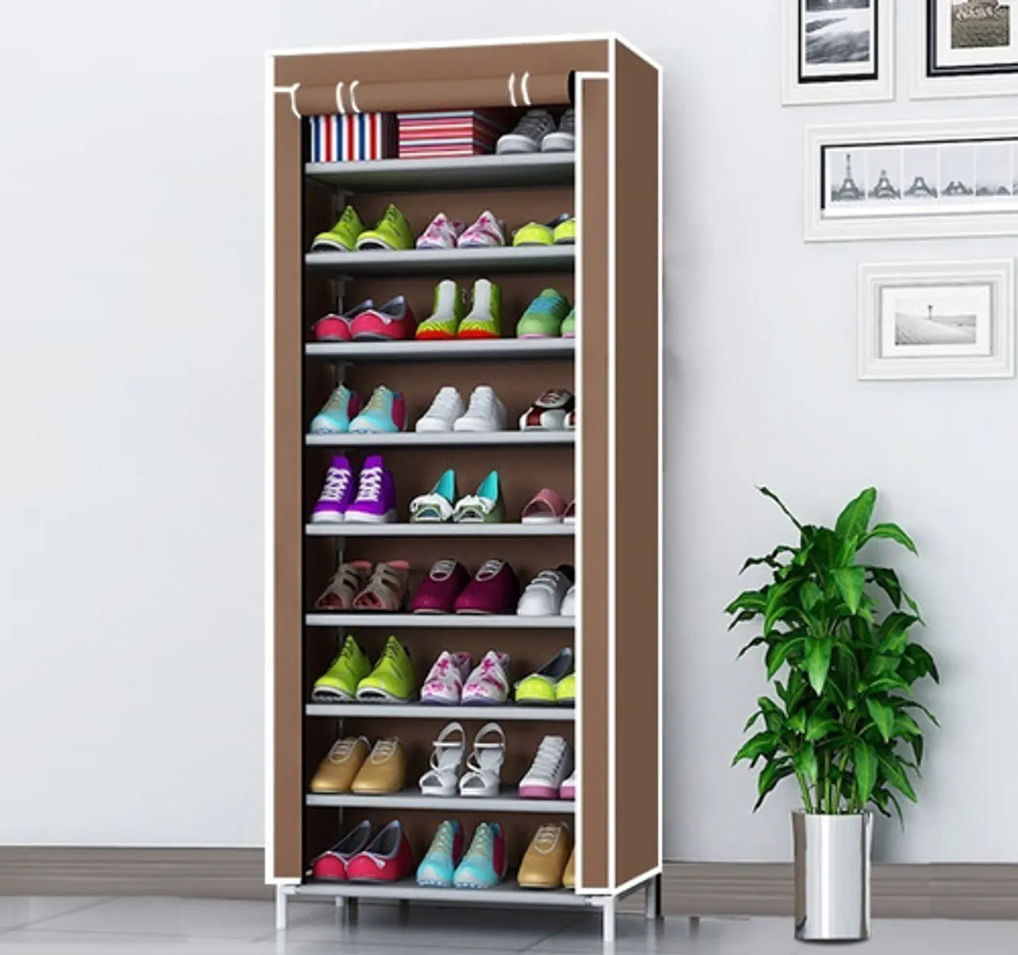 Zapatero Organizador De Zapatos 9 Pisos Con Funda 12