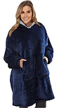 Manta Unisex Tipo Polerón Con Capucha Estilo Sherpa - Miniatura 5