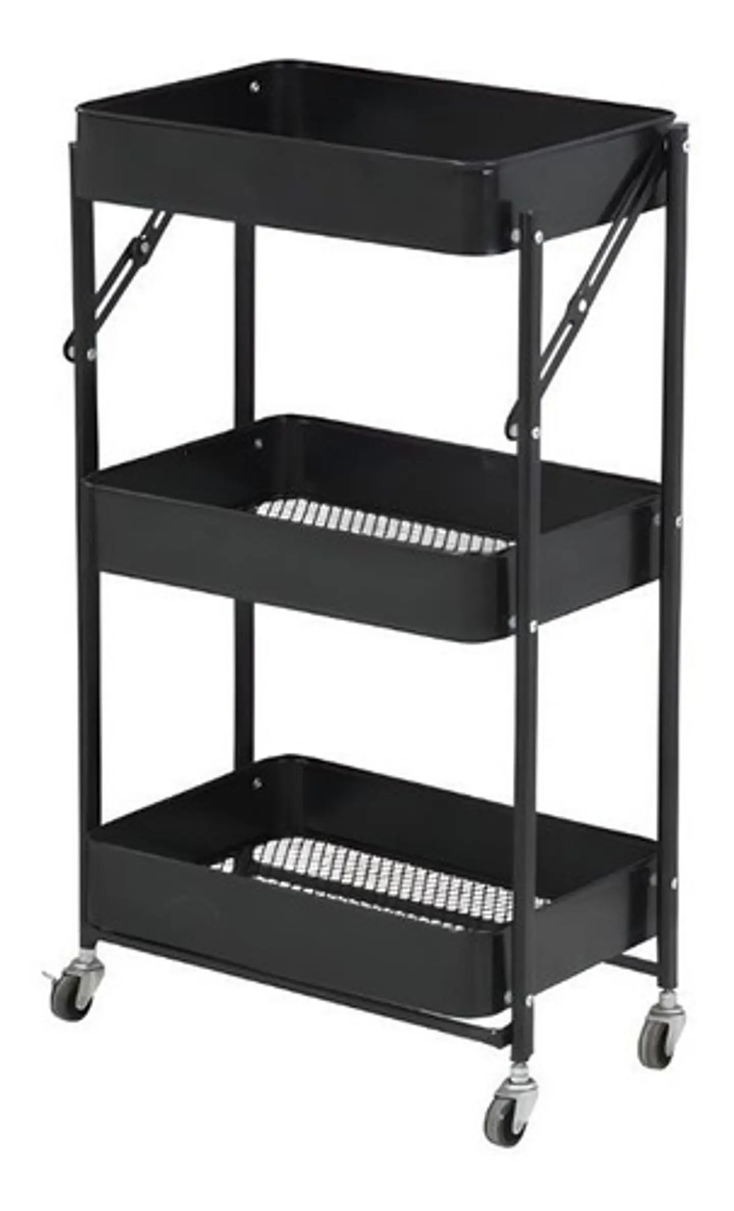 Estante Organizador Plegable Cocina Baño 3 Niveles Y Ruedas 1