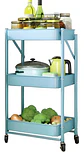 Estante Organizador Plegable Cocina Baño 3 Niveles Y Ruedas - Miniatura 13