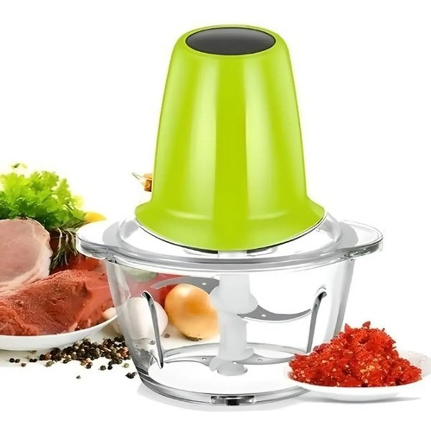 Picador De Verduras Carnes Cortador Fruta Multiuso Electrico 1