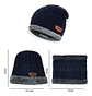 Set Calentador Gorro Mas Bufanda De Cuello Invierno Unisex - Miniatura 5