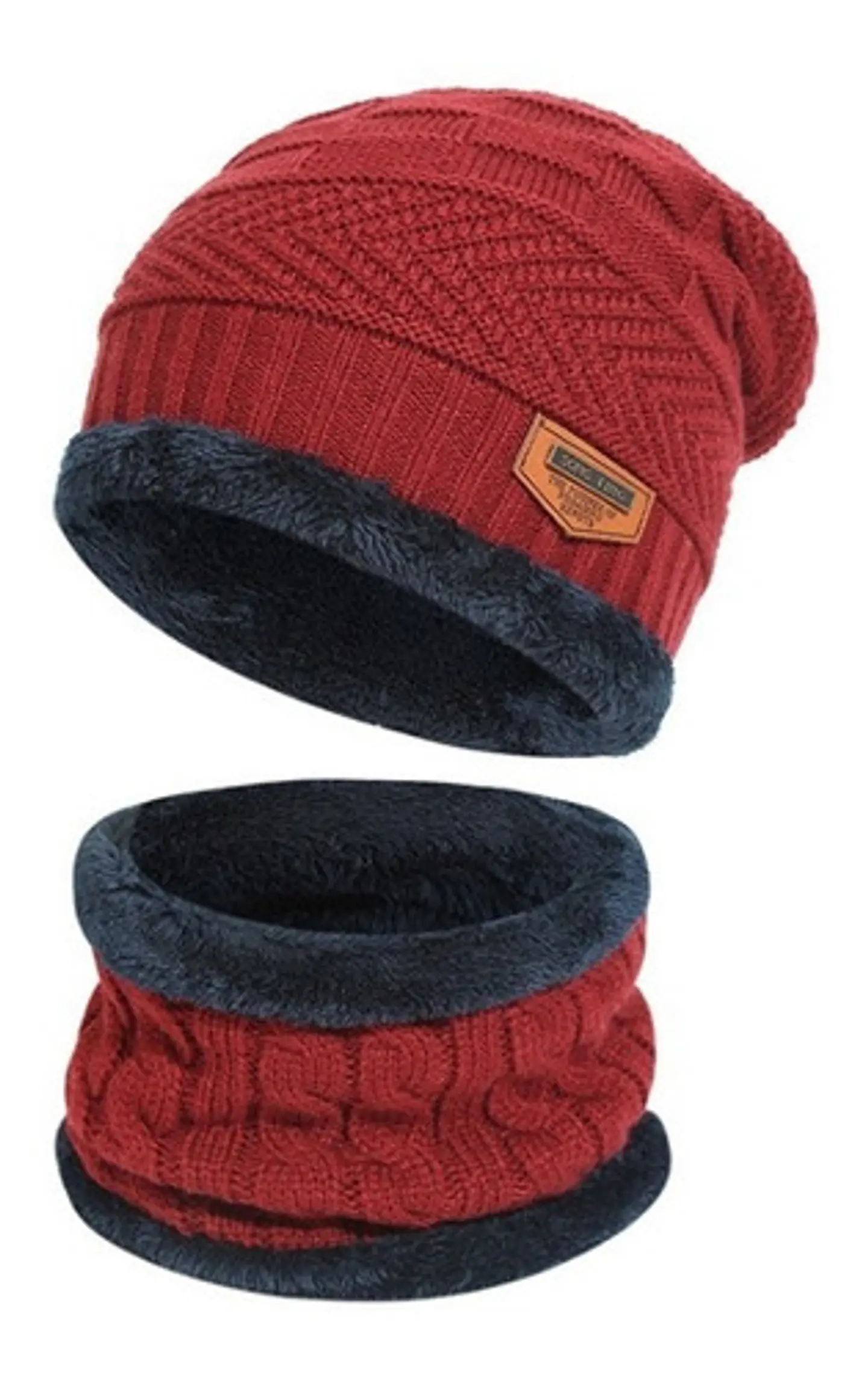 Set Calentador Gorro Mas Bufanda De Cuello Invierno Unisex 14