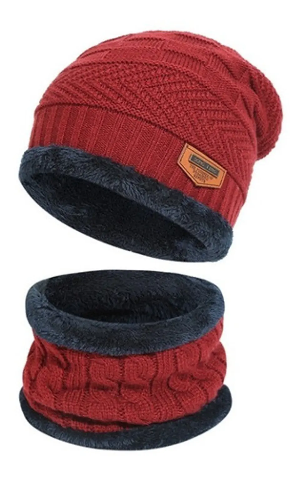 Set Calentador Gorro Mas Bufanda De Cuello Invierno Unisex 14