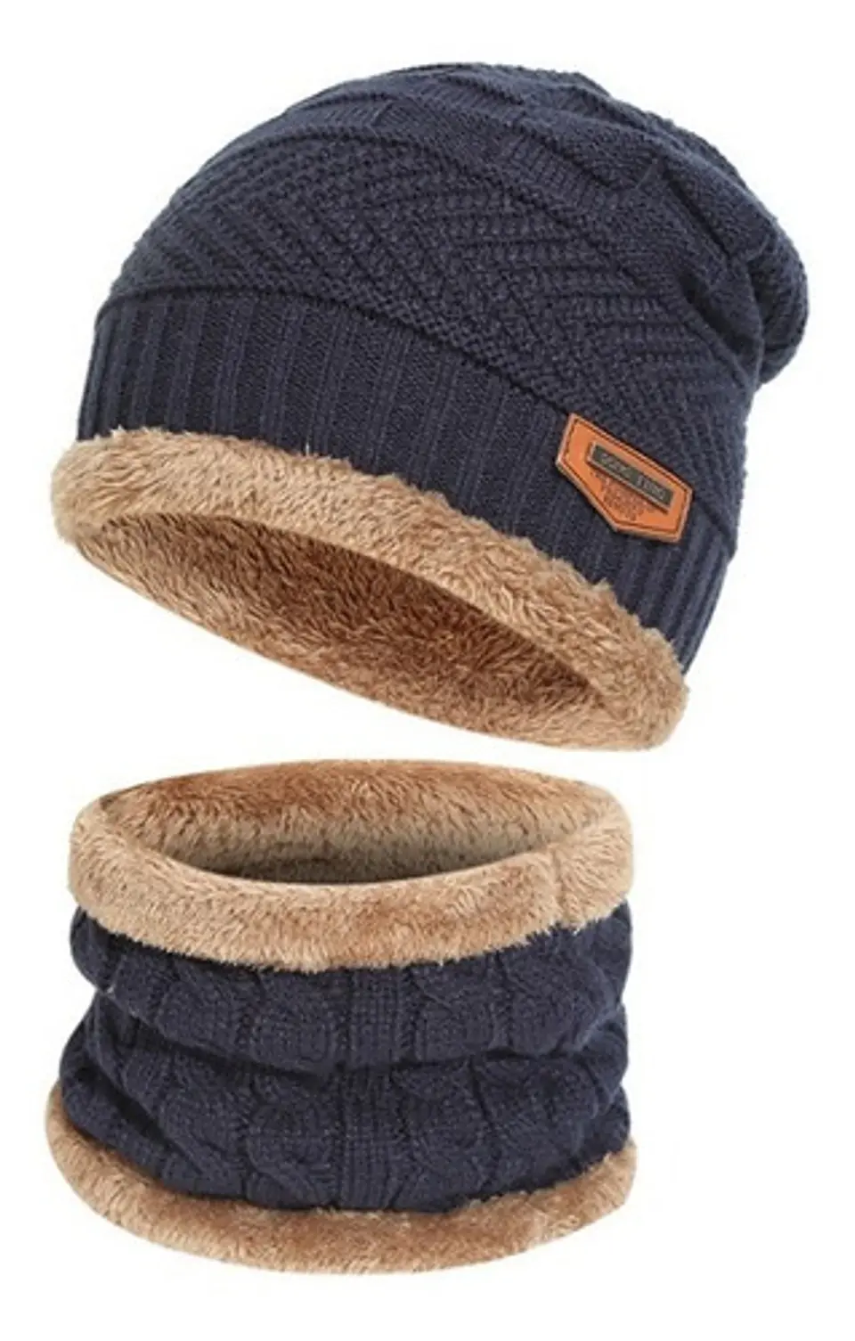 Set Calentador Gorro Mas Bufanda De Cuello Invierno Unisex 1