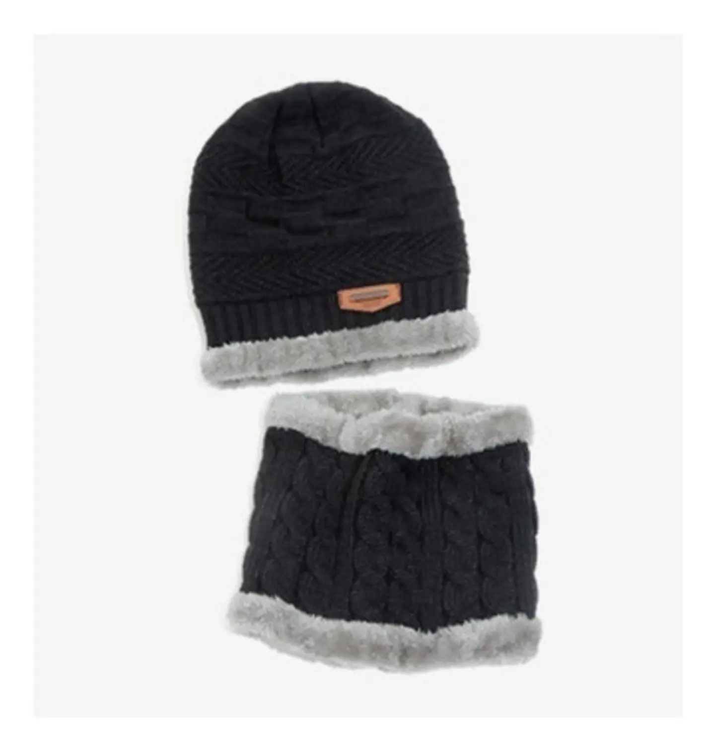 Set Calentador Gorro Mas Bufanda De Cuello Invierno Unisex 17