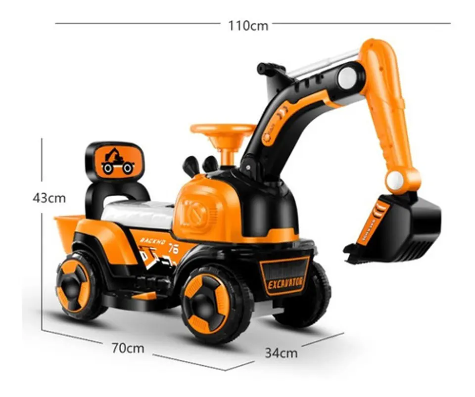 Excavadora De Juguete Eléctrica Recargable Para Niños 2
