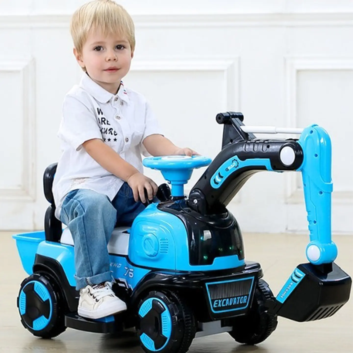 Excavadora De Juguete Eléctrica Recargable Para Niños 8