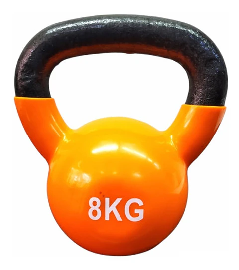 Pesa Rusa Kettlebell 8kg Acero Y Vinilo