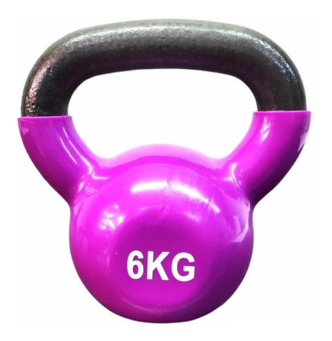 Pesa Rusa Kettlebell 6kg Acero Y Vinilo