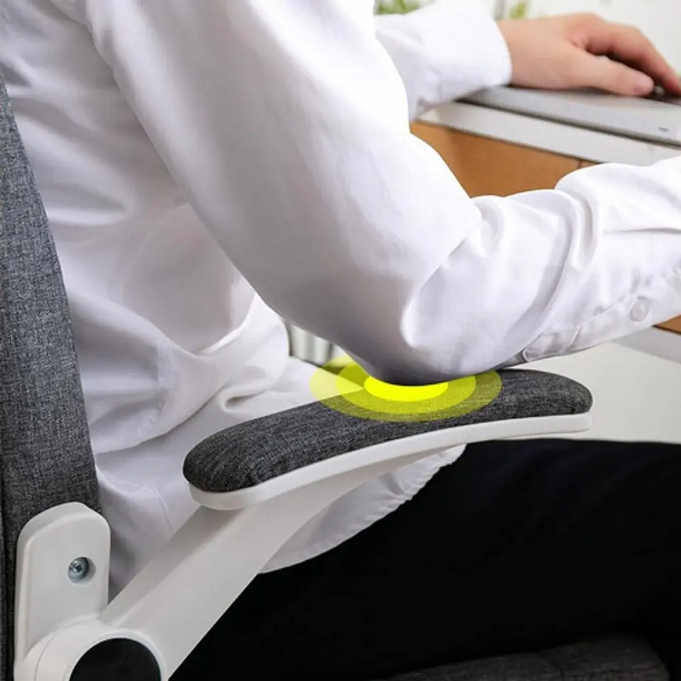 Silla De Oficina De Tela Altura Con Ajustable Y Ruedas 11