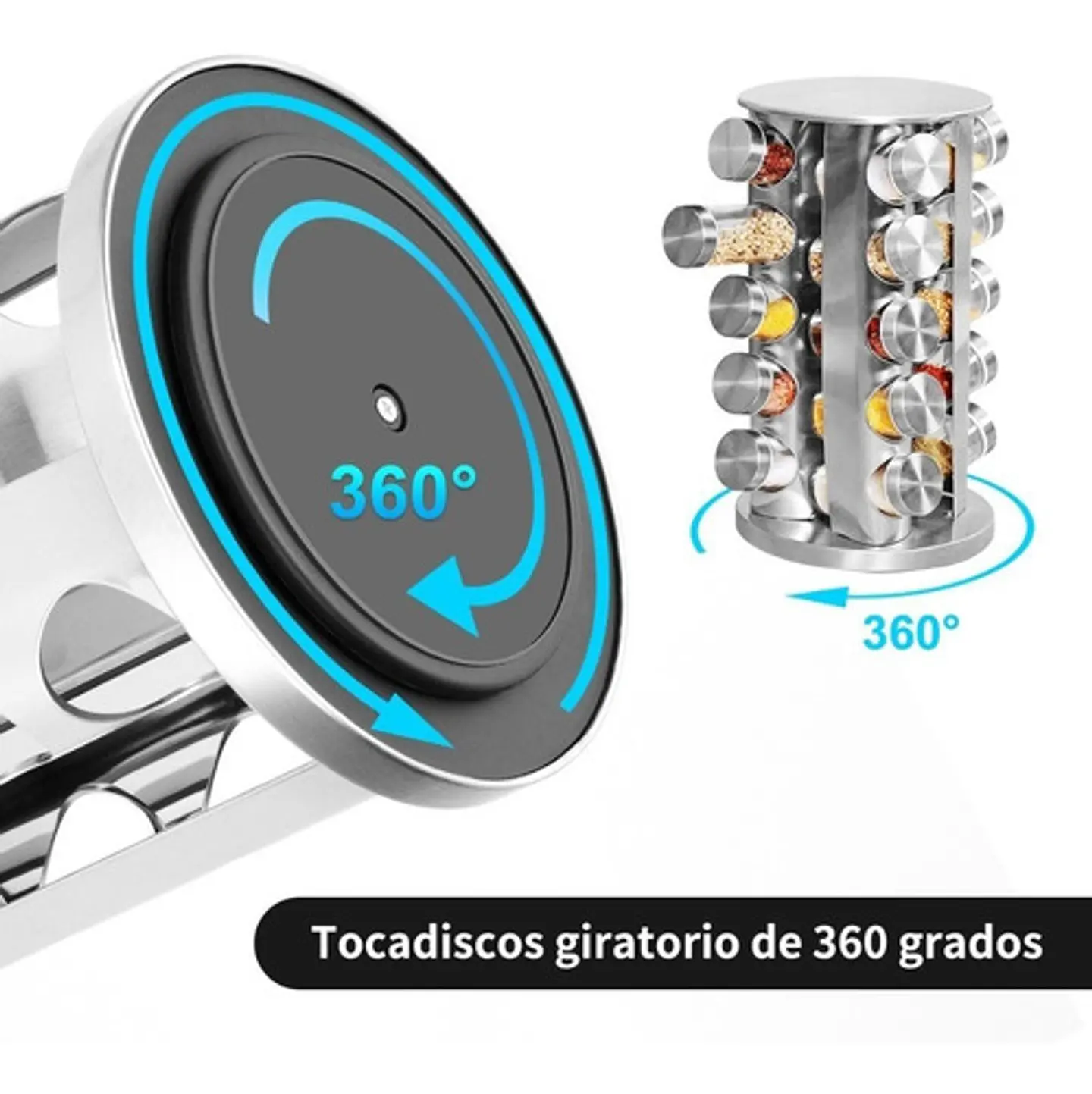 Rack Condimentero Especiero Giratorio Cocina 20 Pc 3