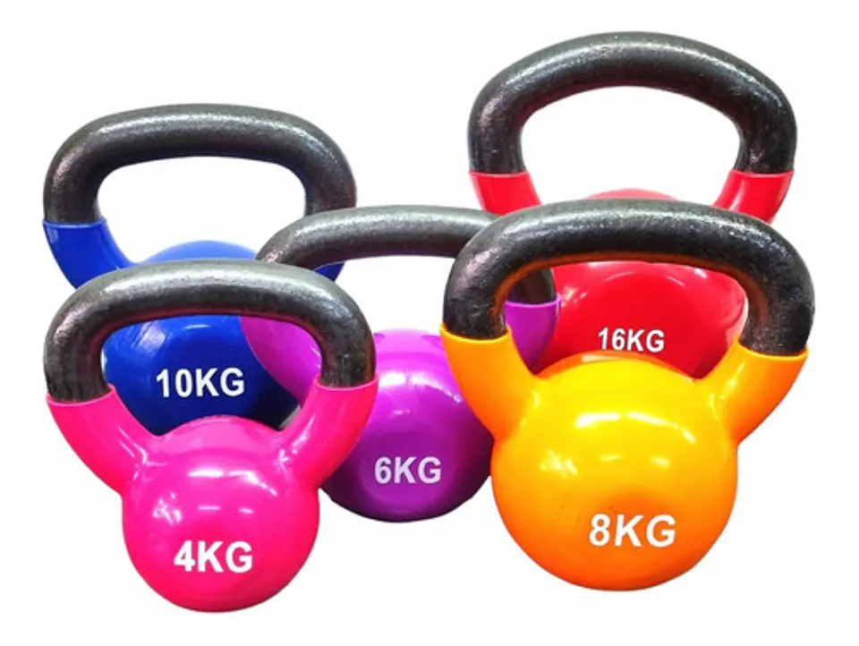 Pesa Rusa Kettlebell 10kg Acero Y Vinilo 3