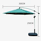 Toldo Quitasol Parasol Lateral 3 M Sombrilla Con Base - Miniatura 3