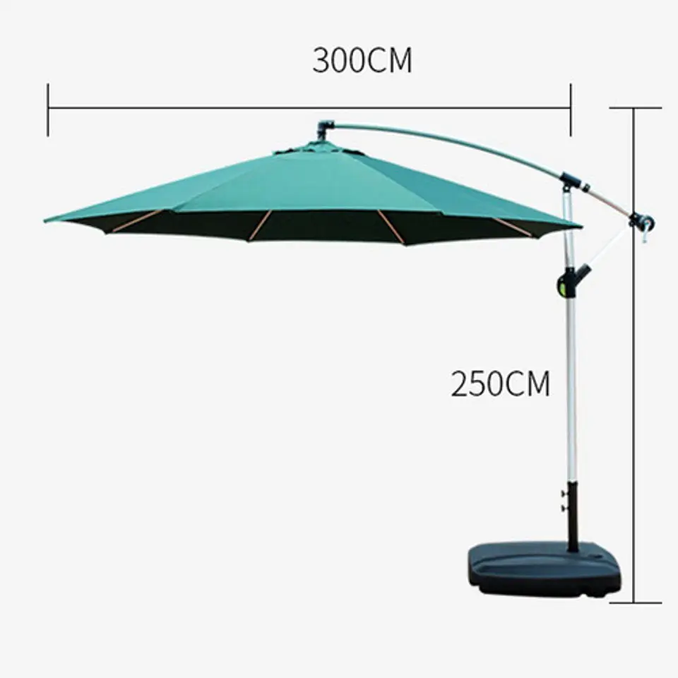 Toldo Quitasol Parasol Lateral 3 M Sombrilla Con Base 3