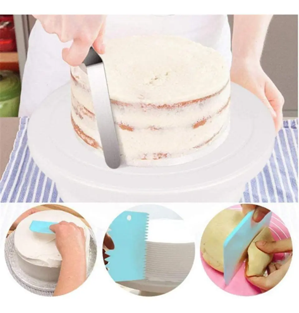 Set De Decoración De Tortas 106 Piezas Base Giratoria 360° 9