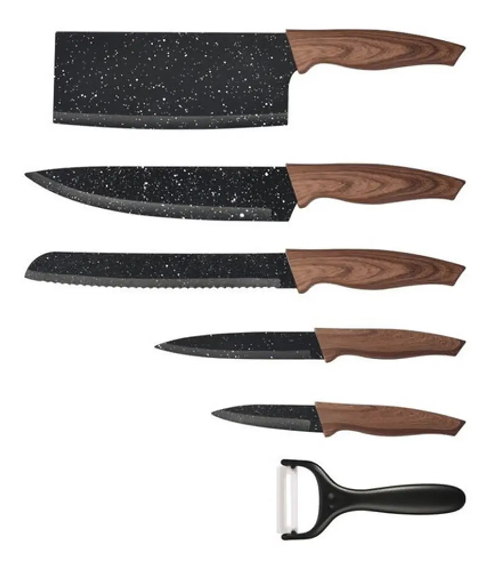 Set Cuchillos 6 Pcs Juegos Cuchillos Antiadherentes 1