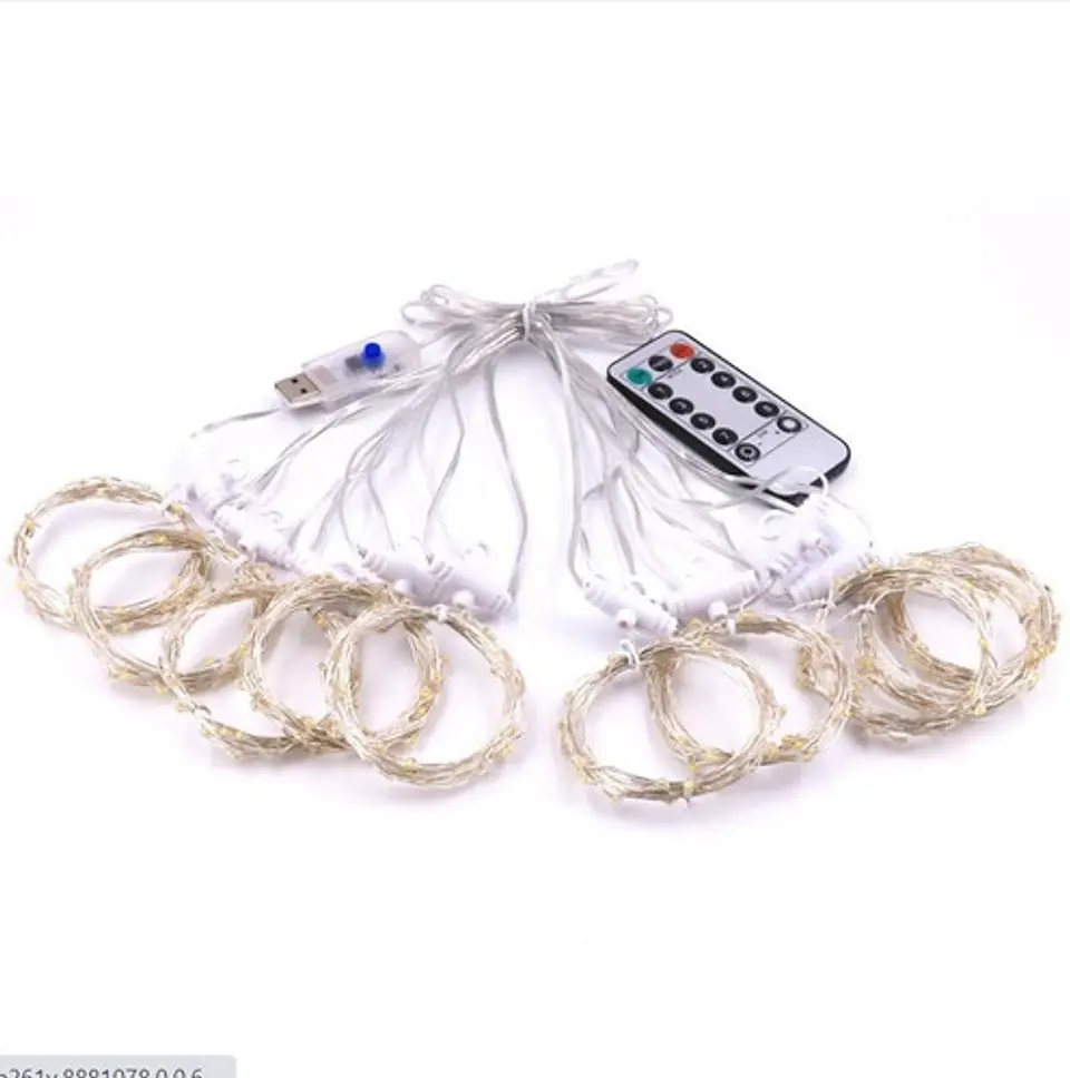 Cortinas Serie Luces 300 Led Decorativas Usb 8 Modelo 3x2.8m 5