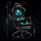 Silla Gamer Con Luz Rgb Reposapiés Y Masajeador Reclinable - Miniatura 7