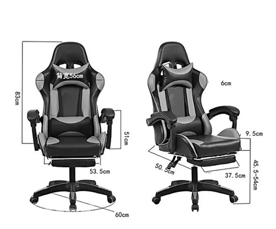 Silla Gamer Con Luz Rgb Reposapiés Y Masajeador Reclinable 13