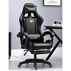 Silla Gamer Con Luz Rgb Reposapiés Y Masajeador Reclinable 17