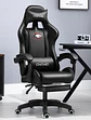 Silla Gamer Con Luz Rgb Reposapiés Y Masajeador Reclinable - Miniatura 15