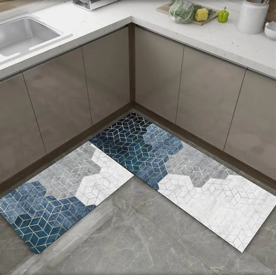 Set 2 Alfombra Cocina Piso Entrada Antideslizante 8