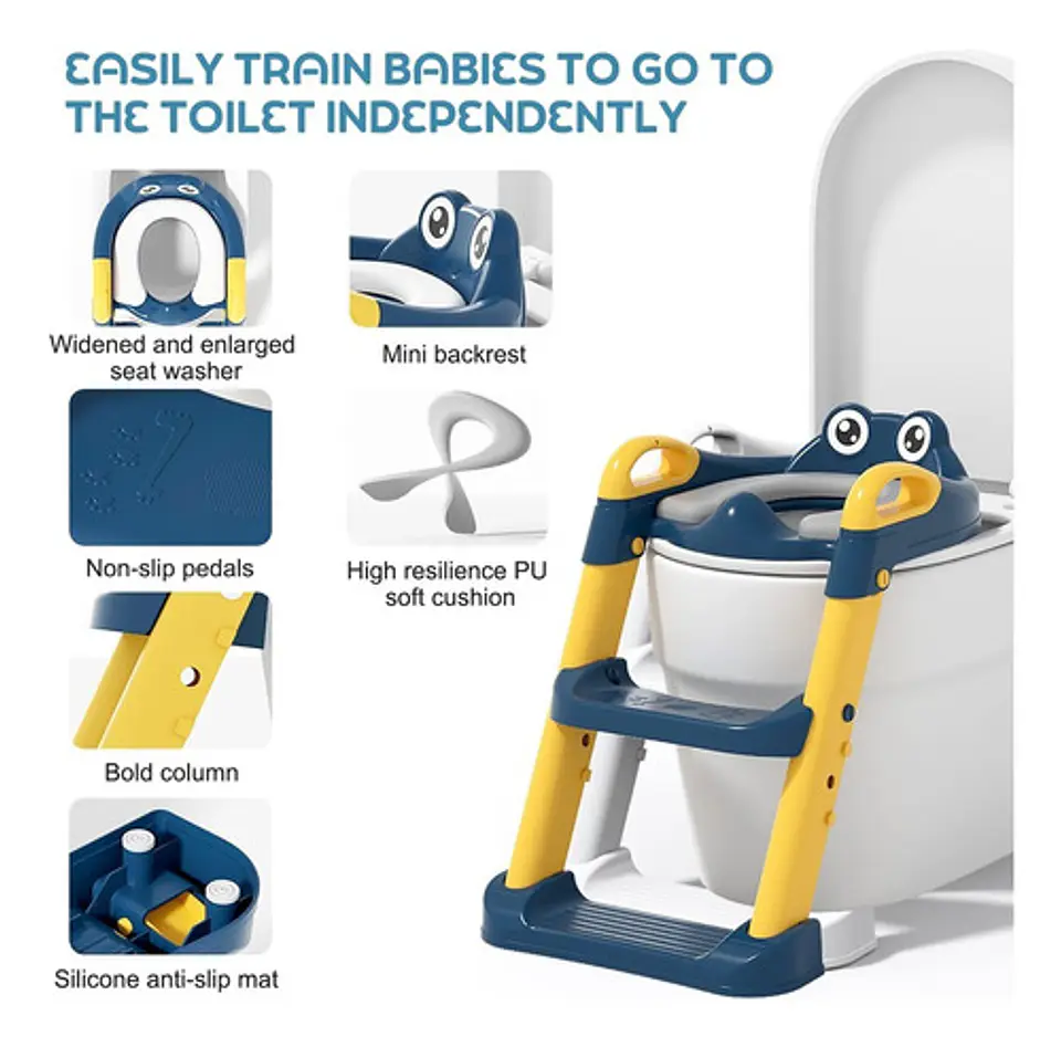 Asientos Adaptador Escalera De Inodoro Baño Wc Para Niños 6