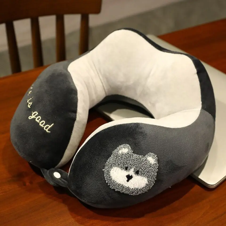 Almohada Cojín Cuello Cervical Viaje Auto Escritorio 3