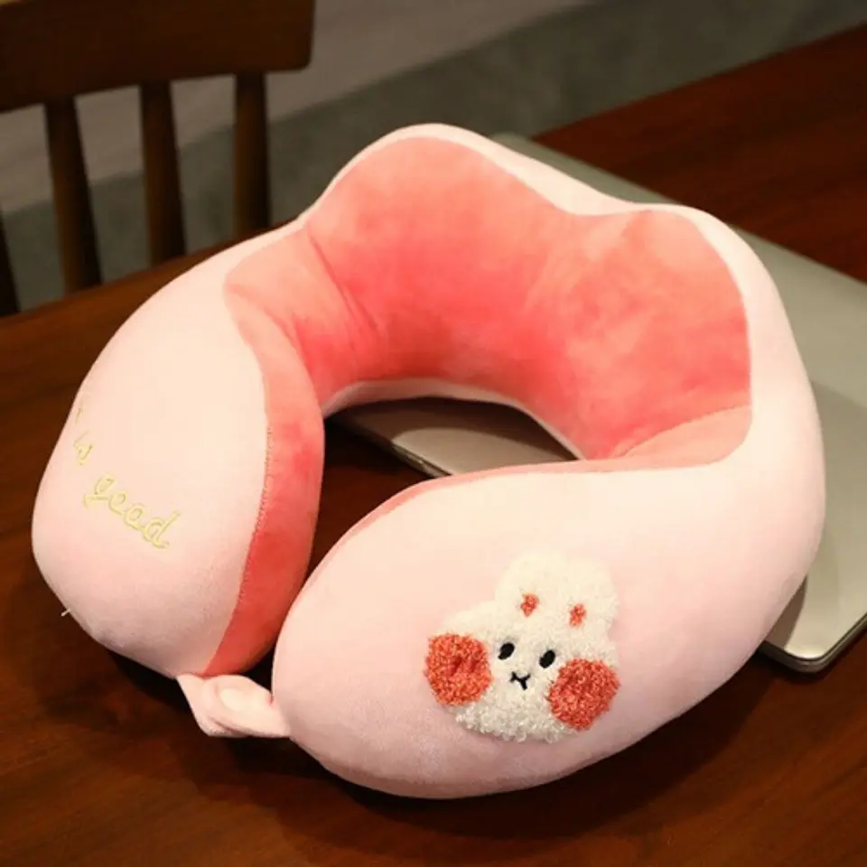 Almohada Cojín Cuello Cervical Viaje Auto Escritorio 9