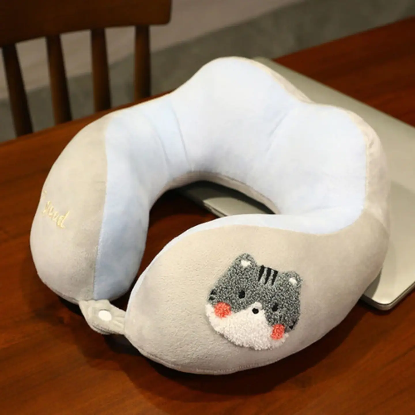 Almohada Cojín Cuello Cervical Viaje Auto Escritorio 16