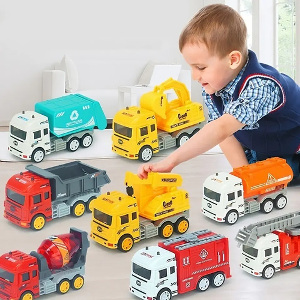 Set 9 Juguete De Camiones Vehículos De Construcción 2