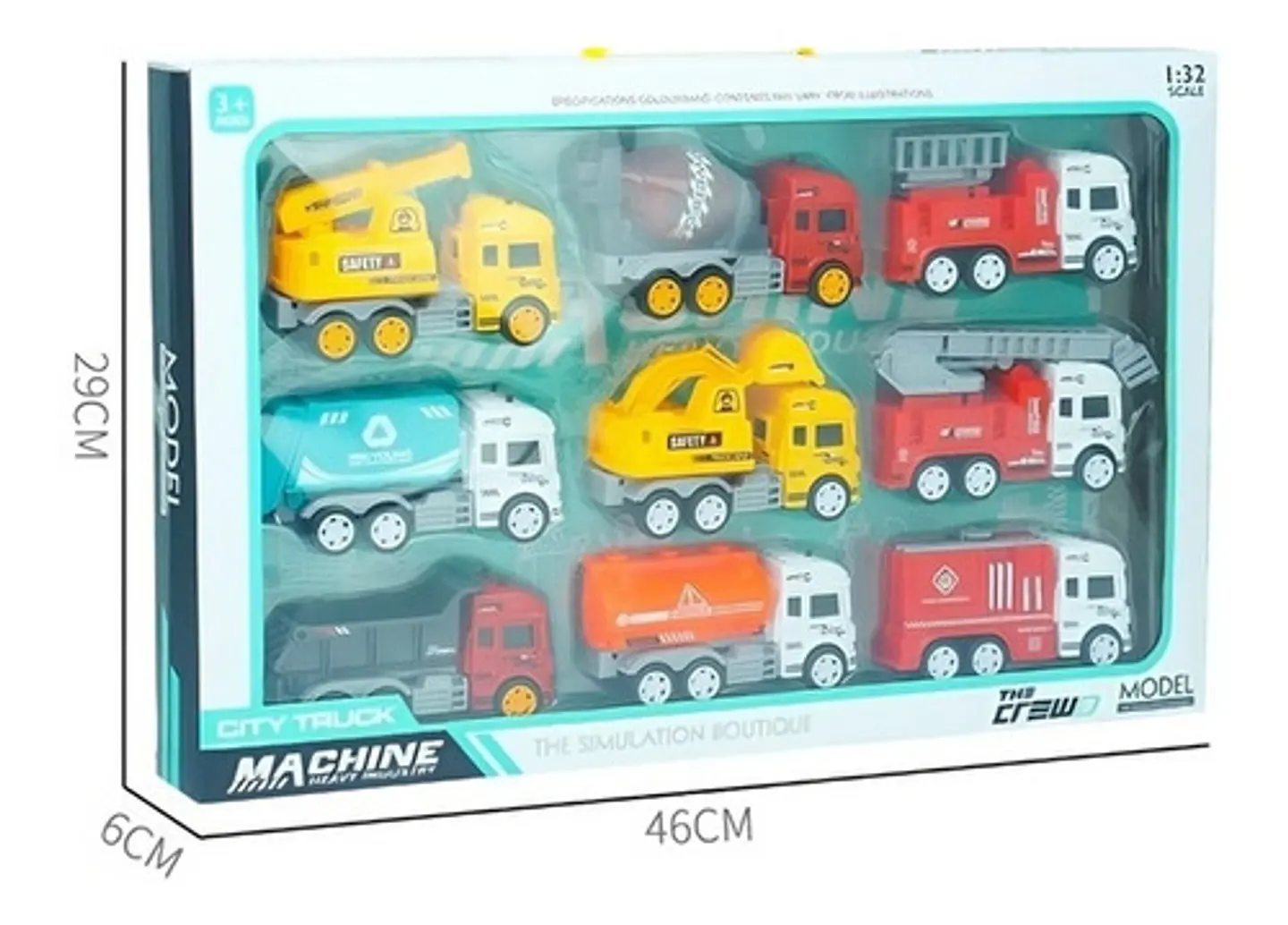 Set 9 Juguete De Camiones Vehículos De Construcción 5