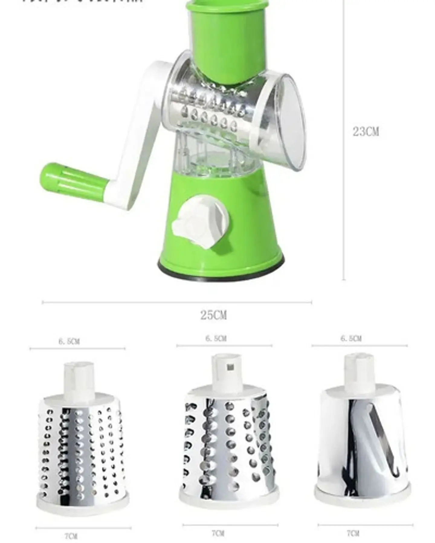 Cortador Rebanador Rallador Giratorio De Verduras Rodajas 7