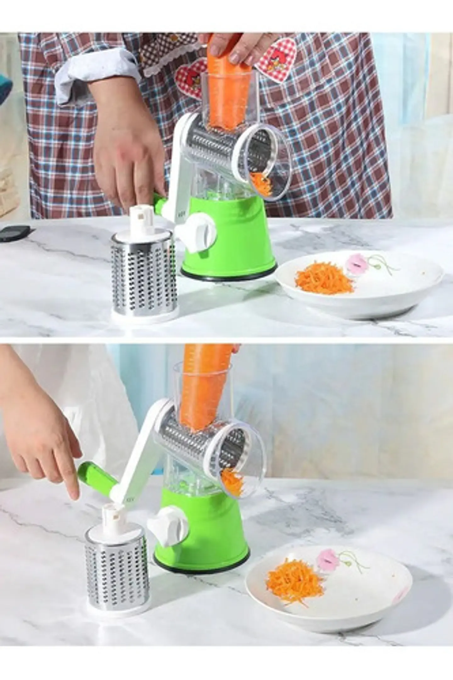 Cortador Rebanador Rallador Giratorio De Verduras Rodajas 11