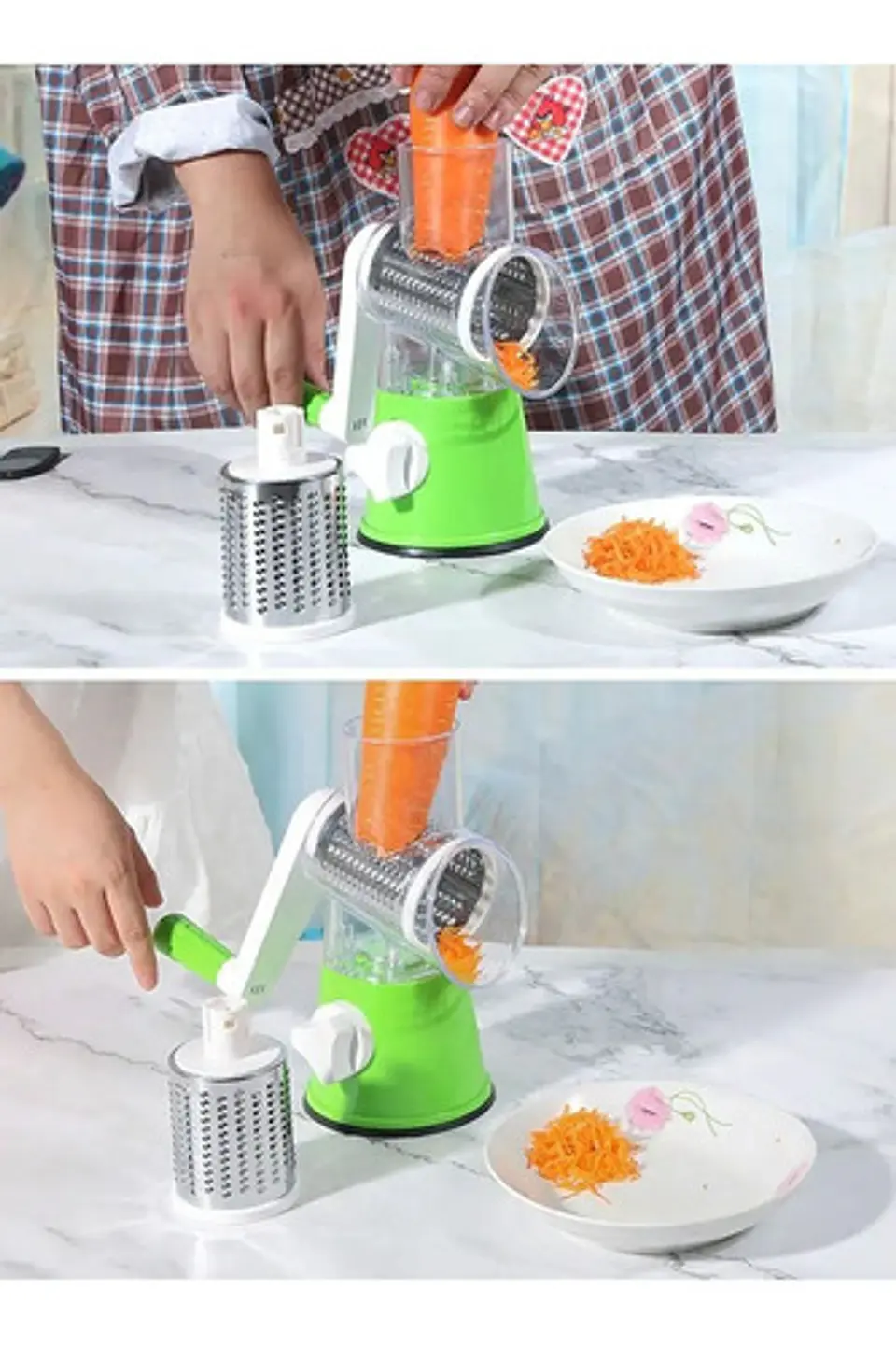 Cortador Rebanador Rallador Giratorio De Verduras Rodajas 11