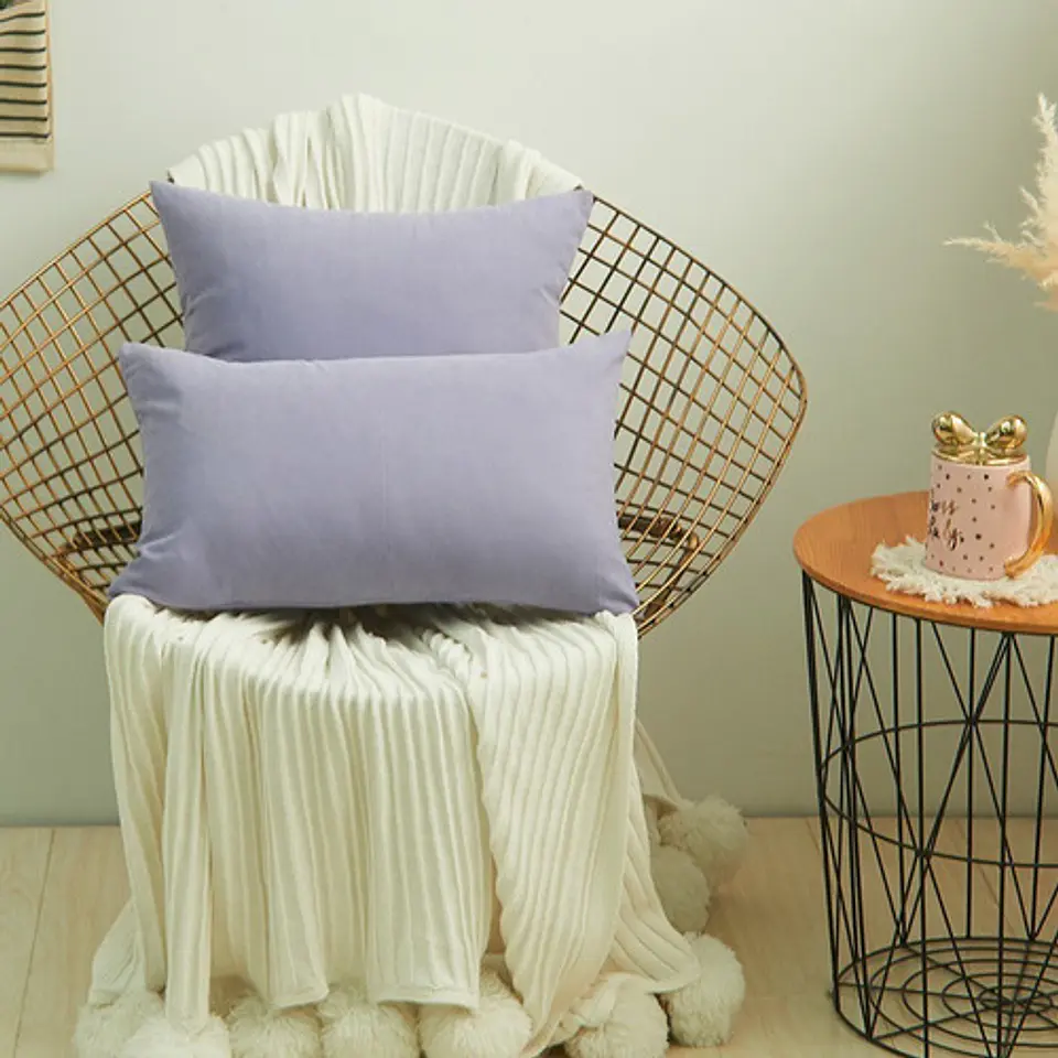 Almohada Cojín 50x50cm Funda De Terciopelo Para Muebles 43
