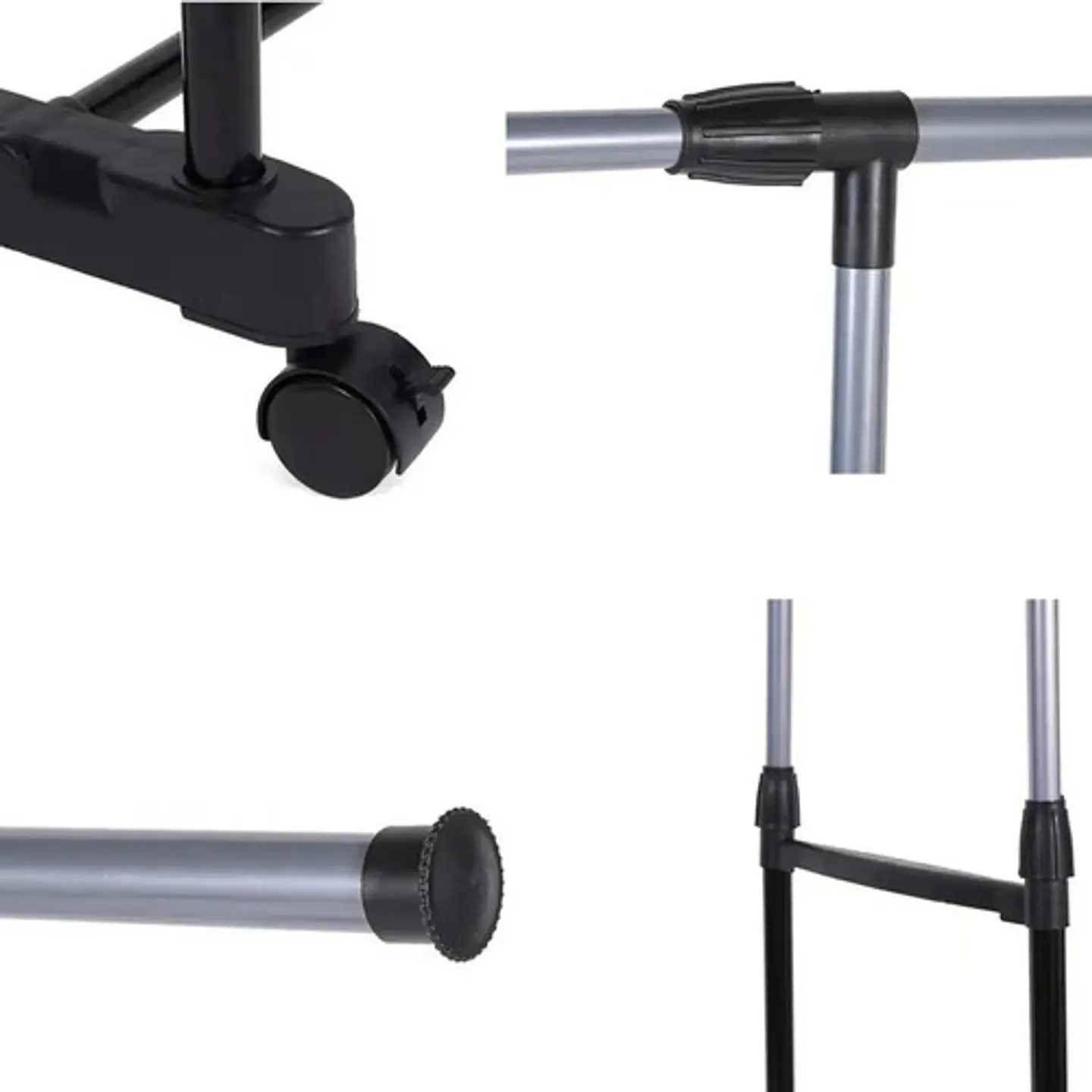 Tendedero Alargable Largo Ajustable Con Ruedas Para Ropa 4