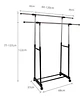 Tendedero Alargable Largo Ajustable Con Ruedas Para Ropa - Miniatura 5